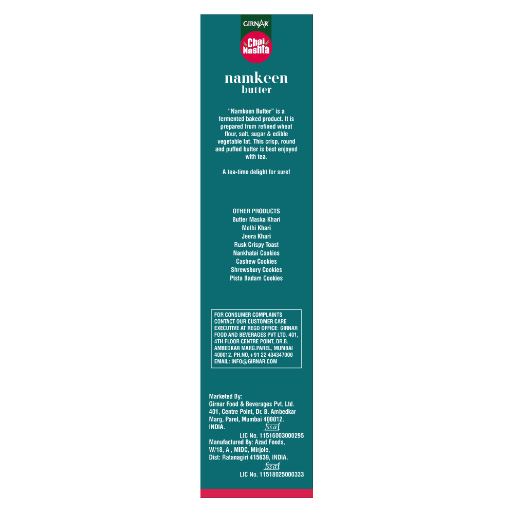 Girnar Chai Nashta - Namkeen Butter 