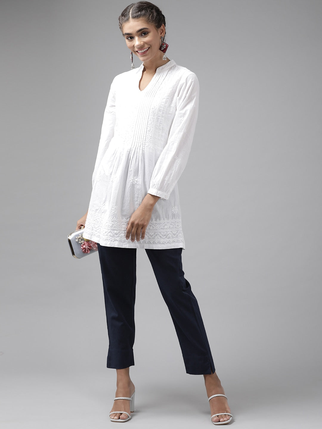 Yufta Navy Blue Cotton Fit Trousers  Grab2Buy Yufta Grab2Buy