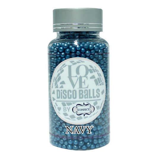 Confect Navy Blue Disco Balls Sprinkles 4 MM