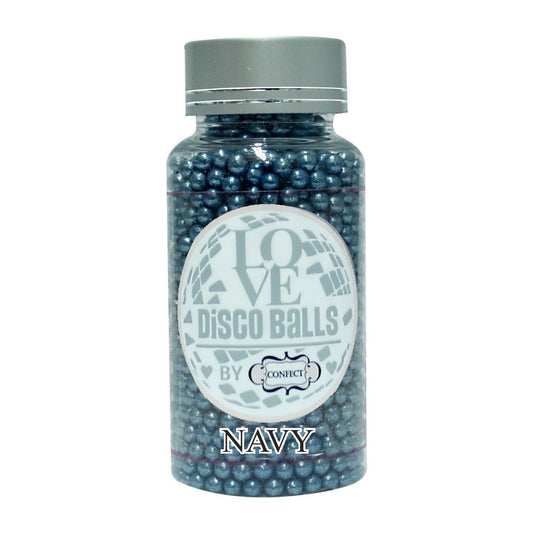 Confect Navy Blue Disco Balls Sprinkles 6 MM