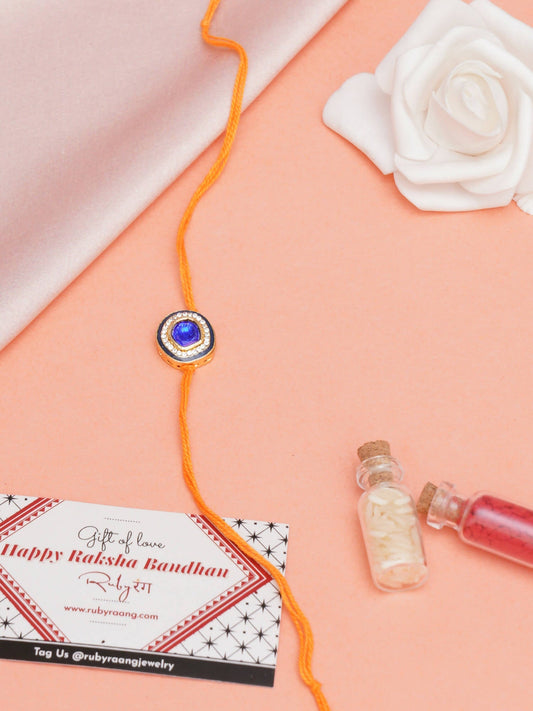 Designer kundan Rakhi - Ruby Raang