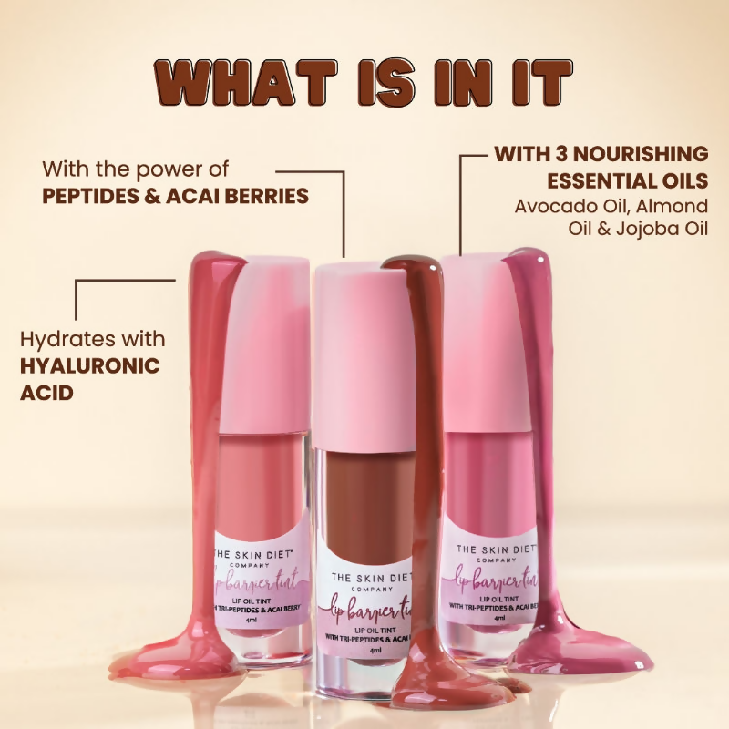 The Skin Diet Company Lip Barrier Tint High Shine Gloss Oil - Fall Brown  Grab2Buy The Skin Diet Company Grab2Buy