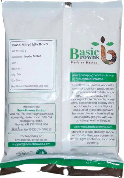 BasicBrowns Kodo Millet Idly Rava - Grab2buy