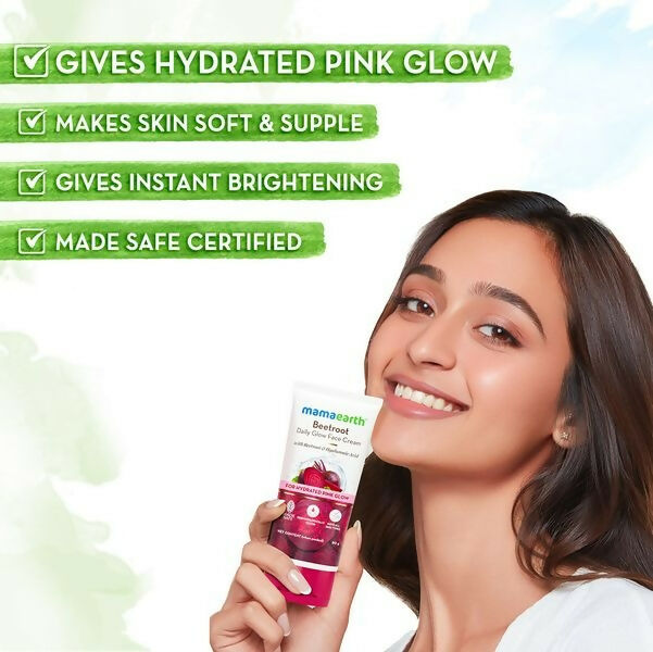 Mamaearth Beetroot Daily Glow Face Cream With Beetroot & Hyaluronic Acid - Swadesiicart
