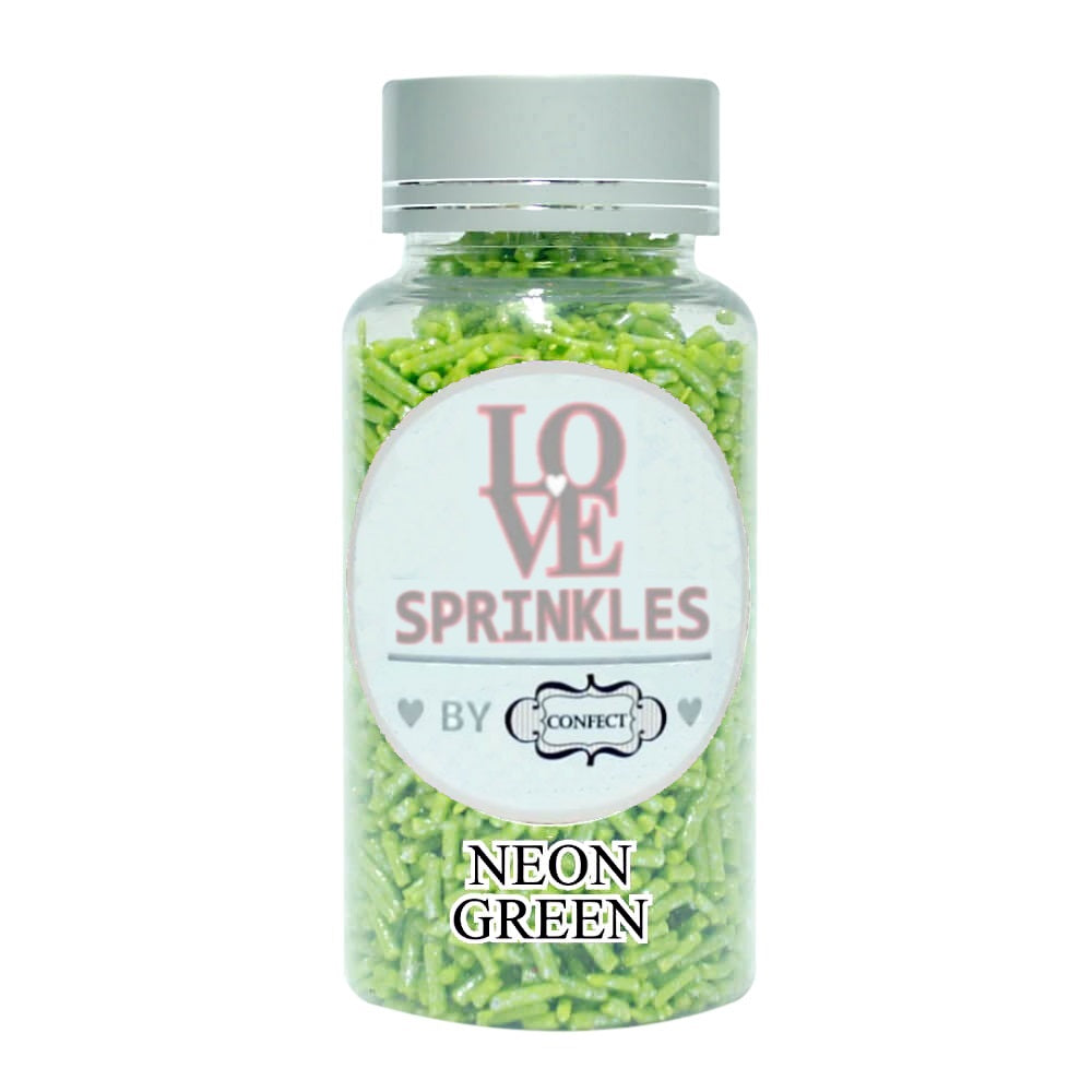 Confect Neon Green Vermicelli Sprinkles
