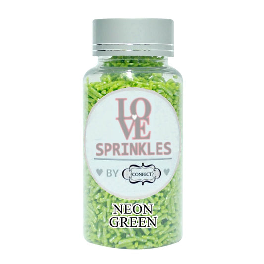 Confect Neon Green Vermicelli Sprinkles