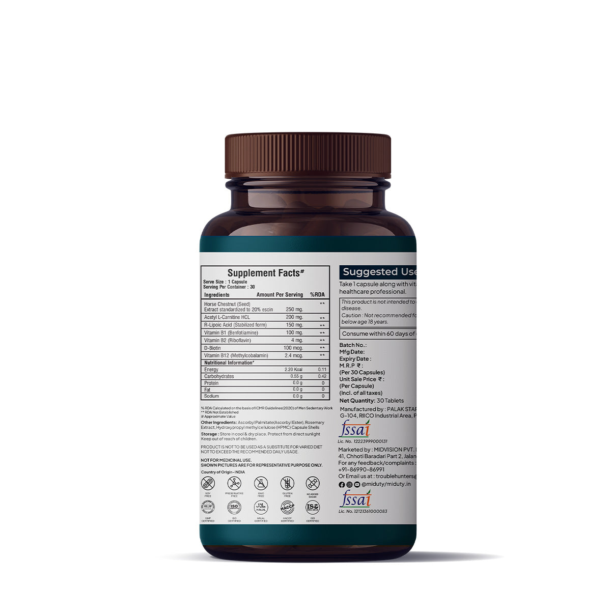 Miduty by Palak Notes Nerve Pain Relief Capsules 