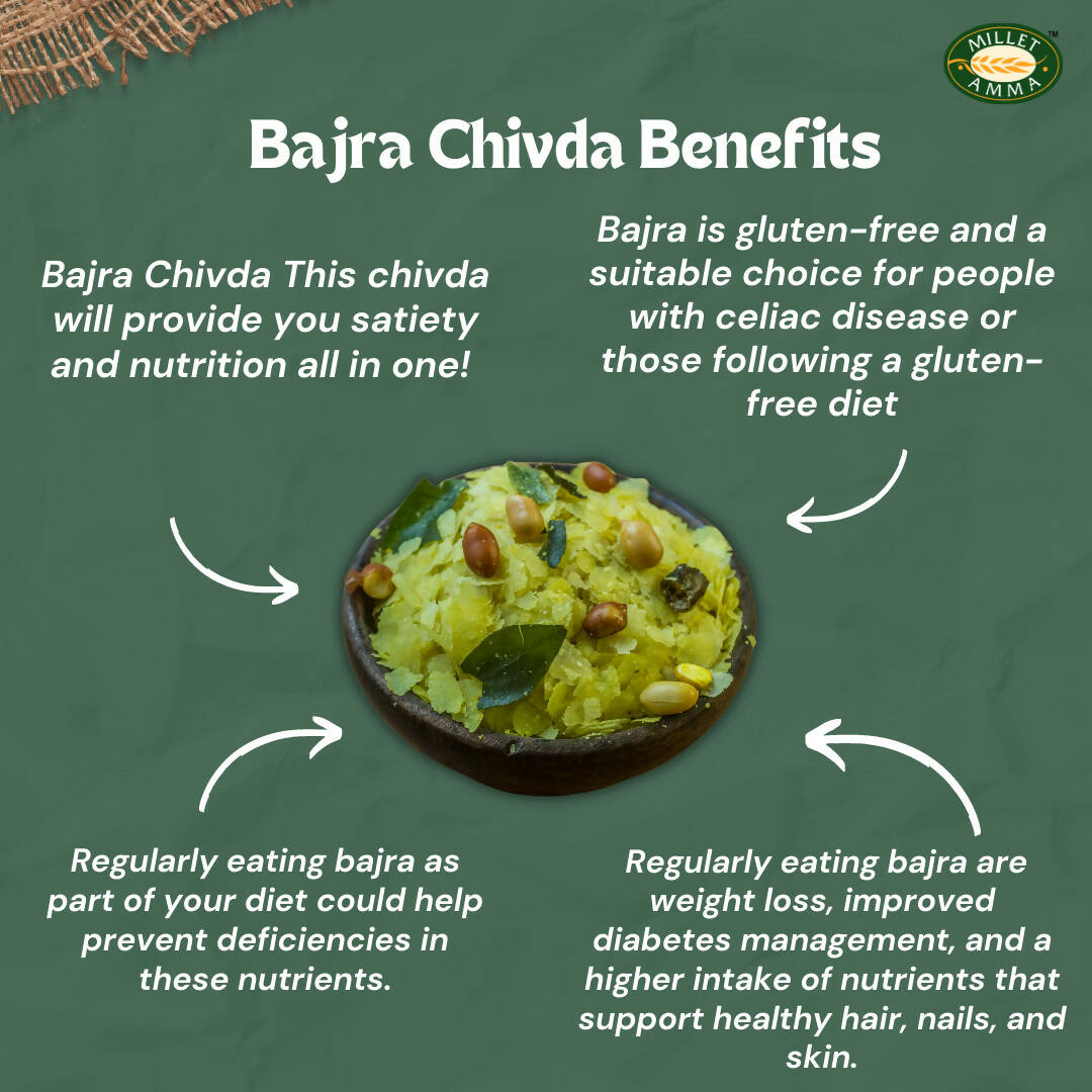 Millet Amma Organic Bajra Chivda Namkeen - Grab2buy