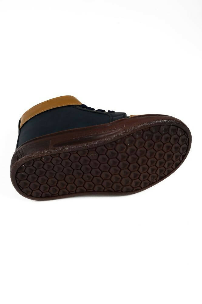 Tiny Bugs Boys Party Wear Mid Top Boots - Navy  Grab2Buy Tiny Bugs Grab2Buy