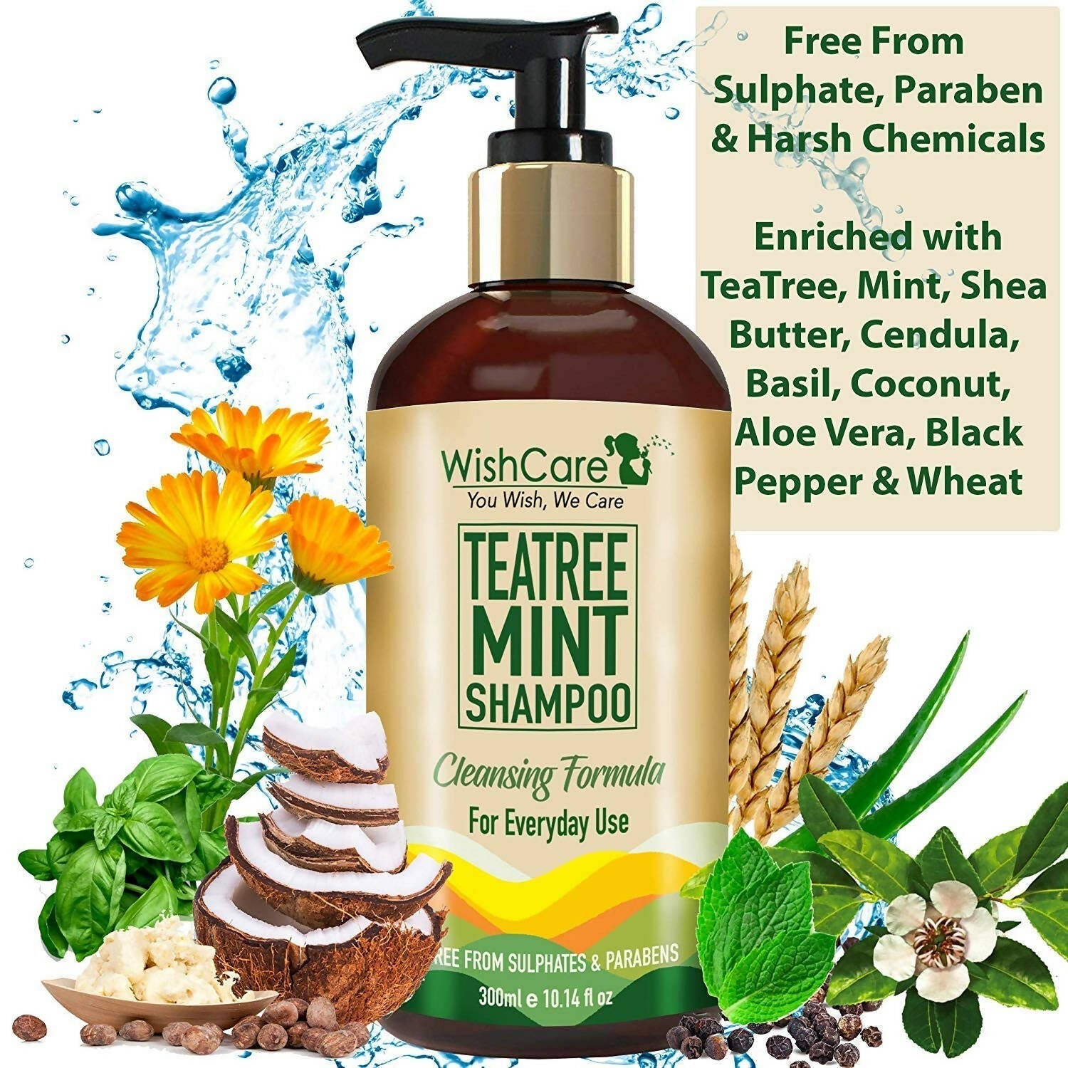 Wishcare Tea Tree Mint Shampoo  Grab2Buy Wishcare Grab2Buy