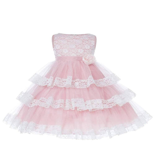 Asmaani Baby Girl's Pink Colour Satin A-Line Maxi Full Length Dress (AS-DRESS_22166) - Grab2buy