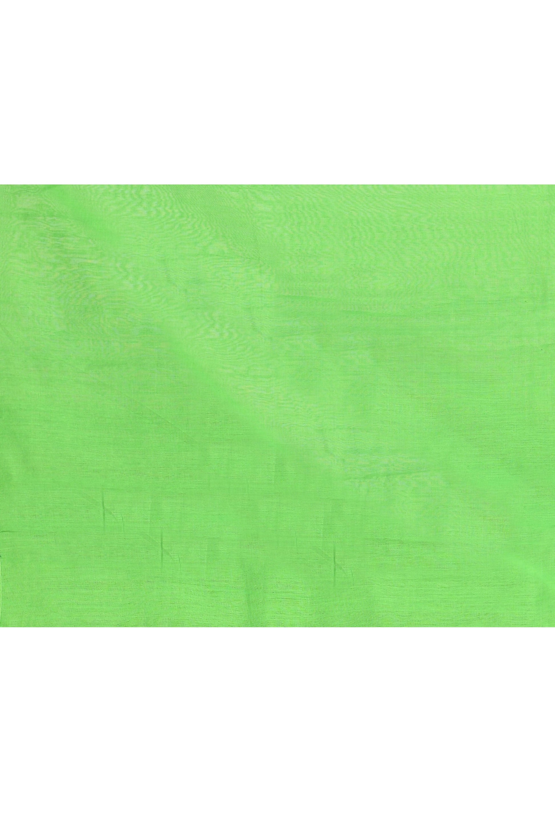 Piyari Fashion Women's Green Embellished Cotton Blend Jamdani Saree