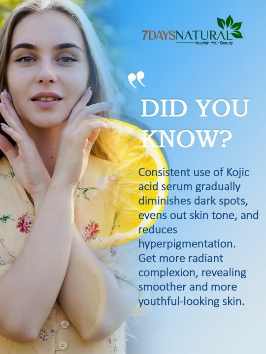 7 Days 2% Kojic Acid Face Serum with Niacinamide for Dark Spots Pigmentation 