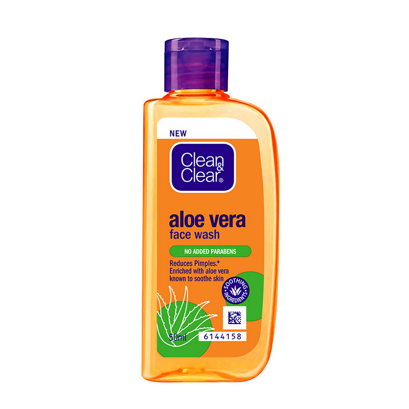 Clean & Clear Aloe Vera Face Wash - Gentle Hydrating Cleanser for Oily Skin 