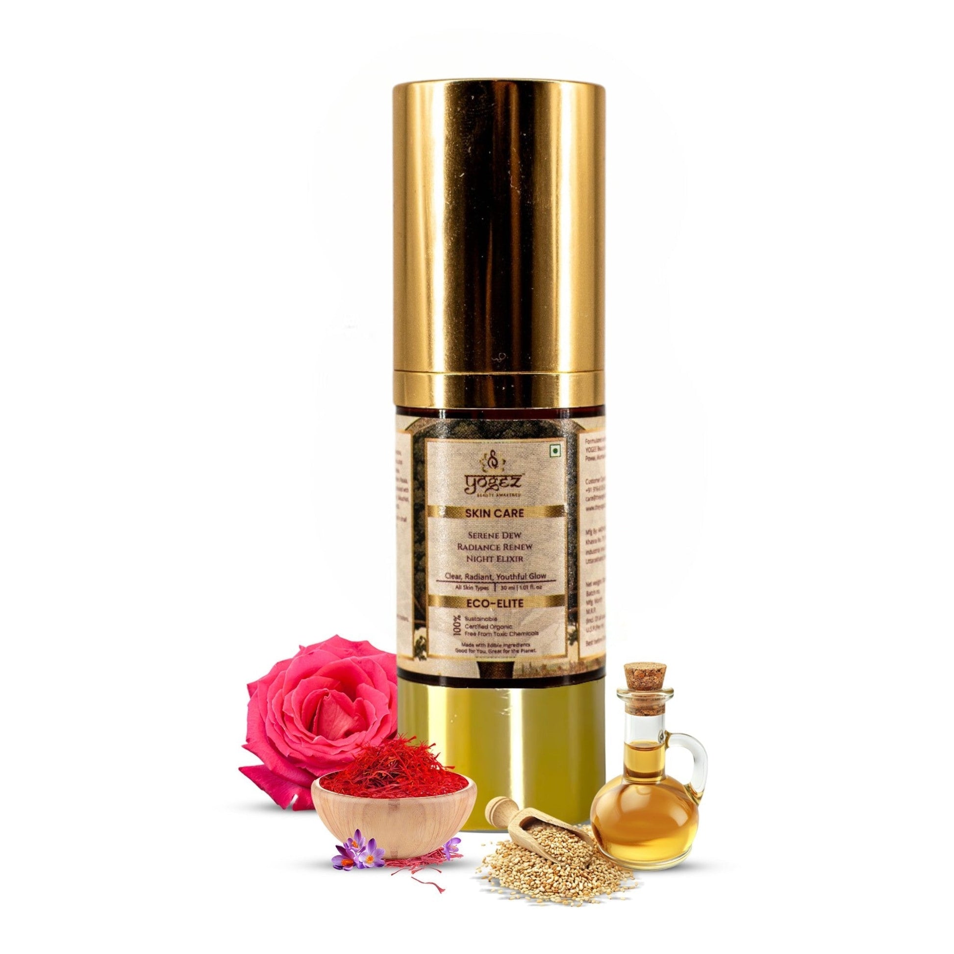 Yogez Serene Dew Radiance Renew Night Elixir  Grab2Buy Yogez Grab2Buy