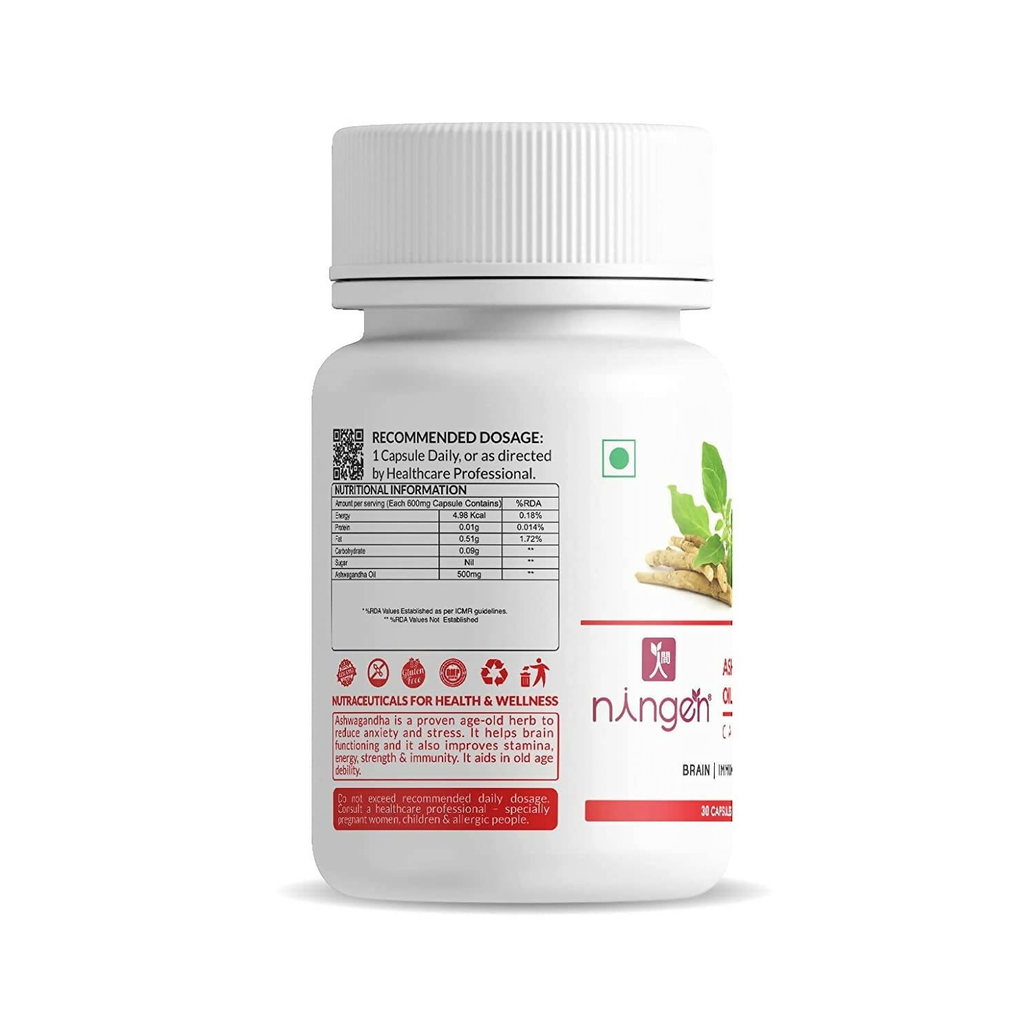 Ningen Ashwagandha Oil Capsules - Grab2buy