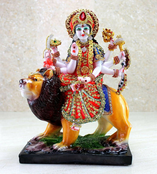 Esplanade Resin Maa Durga Mata Rani Sherawali Murti Idol - Grab2buy