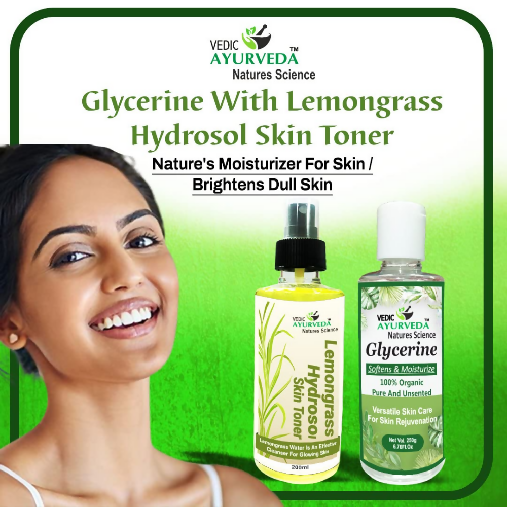 VedicAyurveda Lemongrass Hydrosol Skin Toner With Glycerine  Grab2Buy VedicAyurveda Grab2Buy