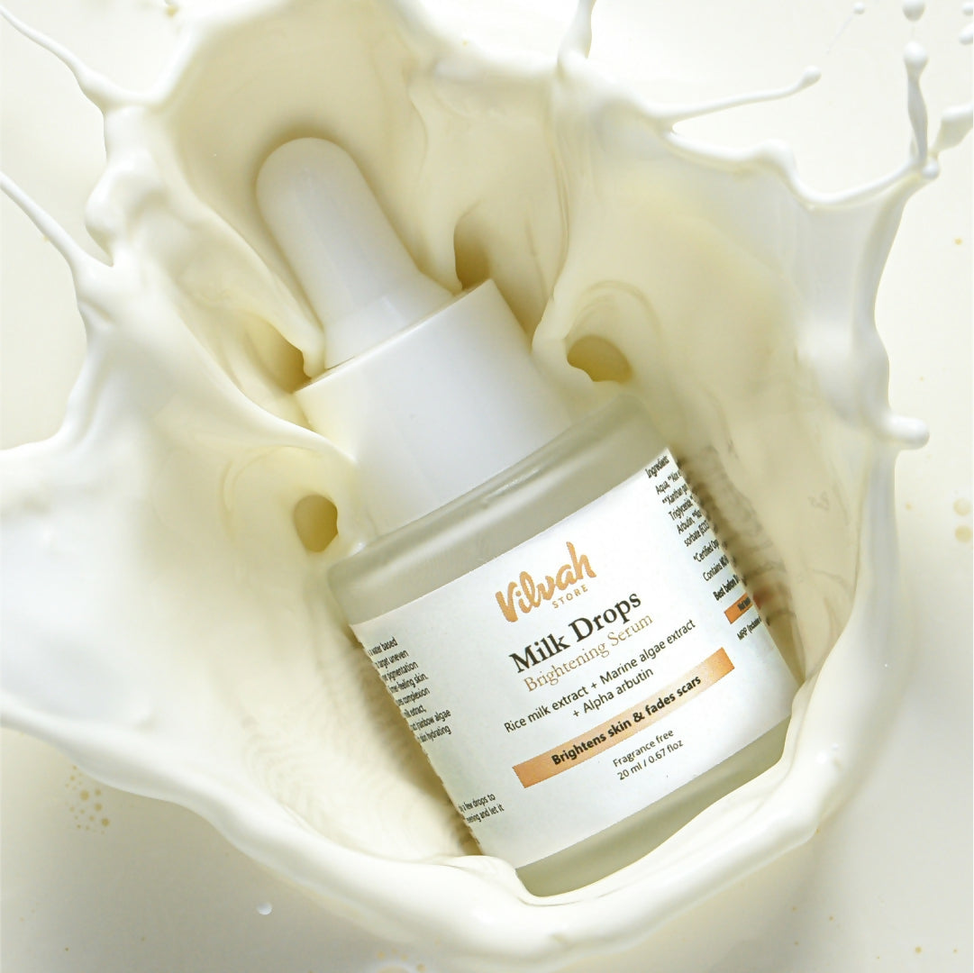 Vilvah Store Milk Drops Brightening Serum (Skin Brightening)  Grab2Buy Vilvah Store Grab2Buy