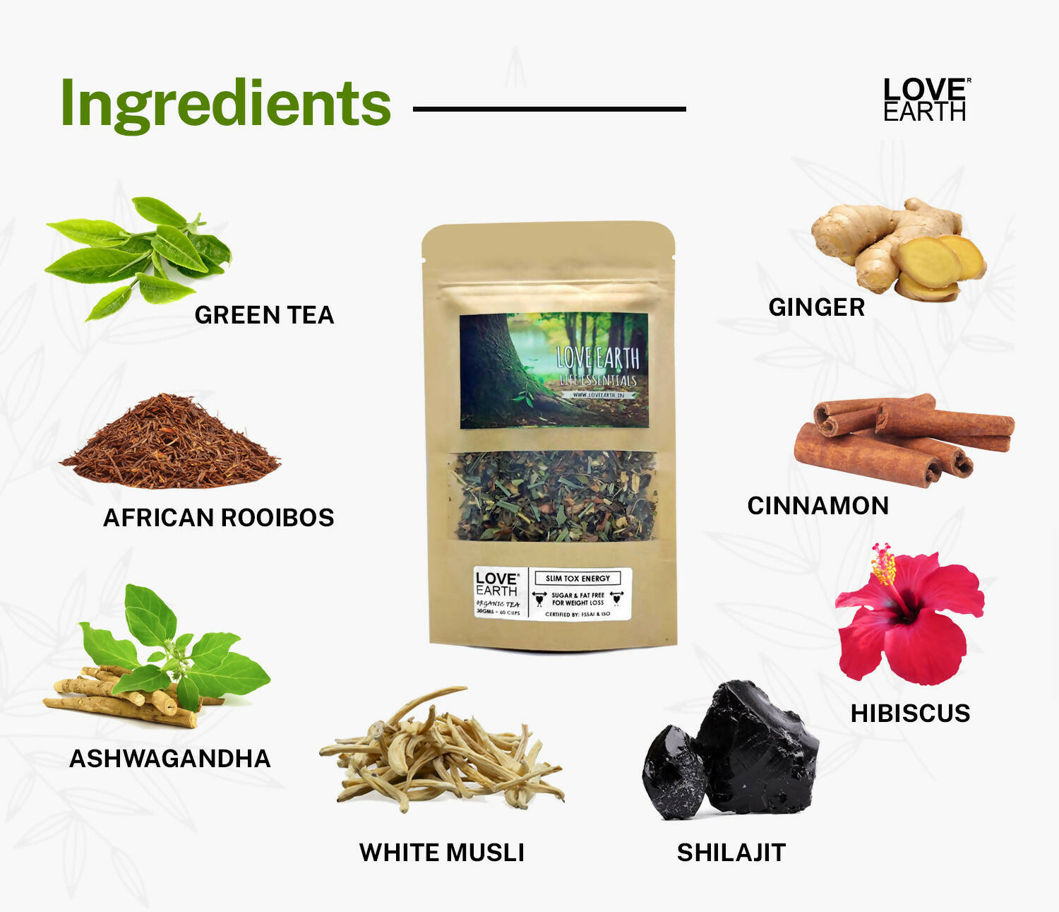 Love Earth Life Essentials Organic tea (Slim Tox Energy) - Grab2buy
