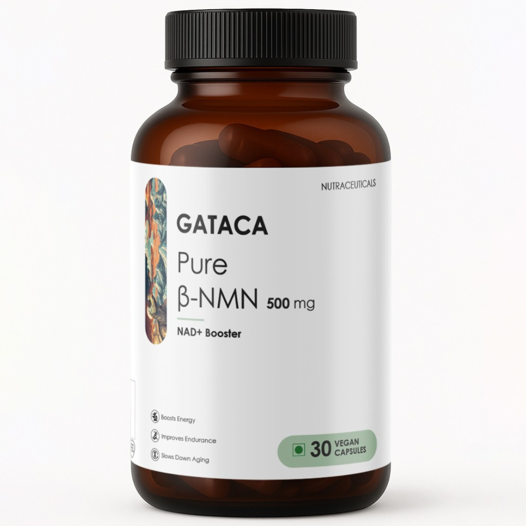 GATACA Pure β-NMN 500 mg Capsules with Nicotinamide Mononucleotide for More Energy, More Endurance, More Life 