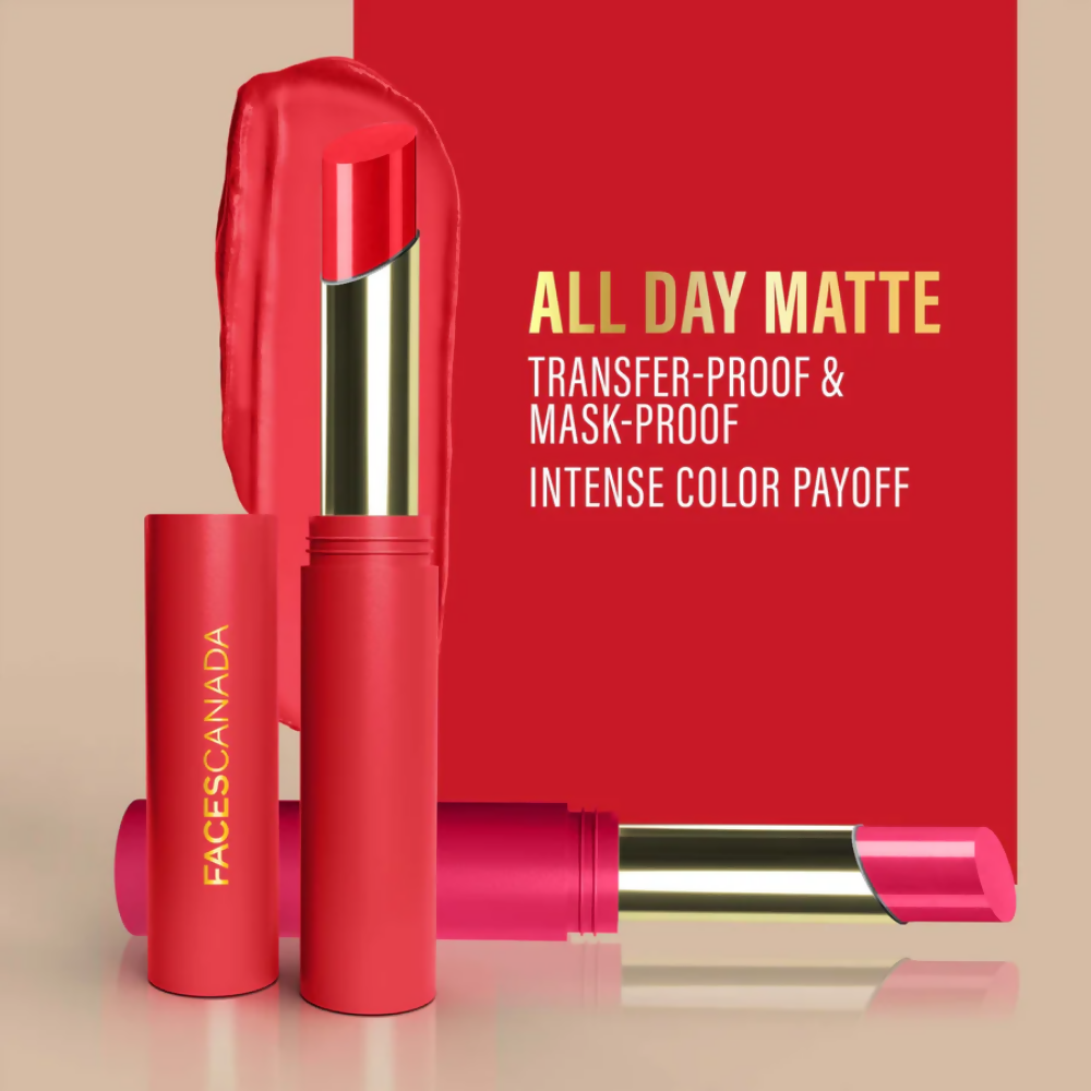 Faces Canada 3 in 1 LongStay Matte Lipstick - Notice Me Pink 06