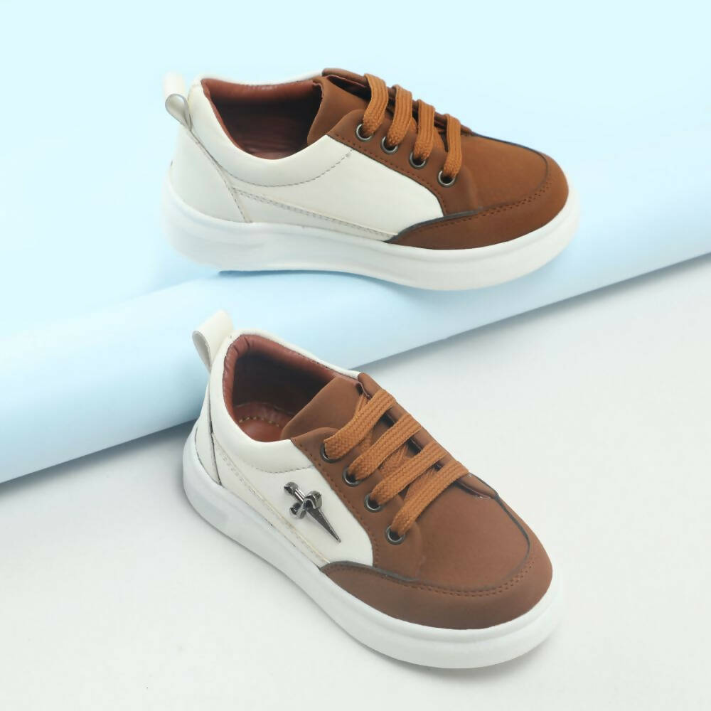 Tiny Bugs Boys Lace Up Casual Shoes - Brown  Grab2Buy Tiny Bugs Grab2Buy