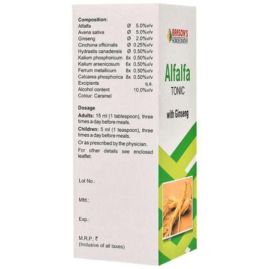Bakson's Homeopathy Alfalfa Tonic with Ginseng - Grab2buy