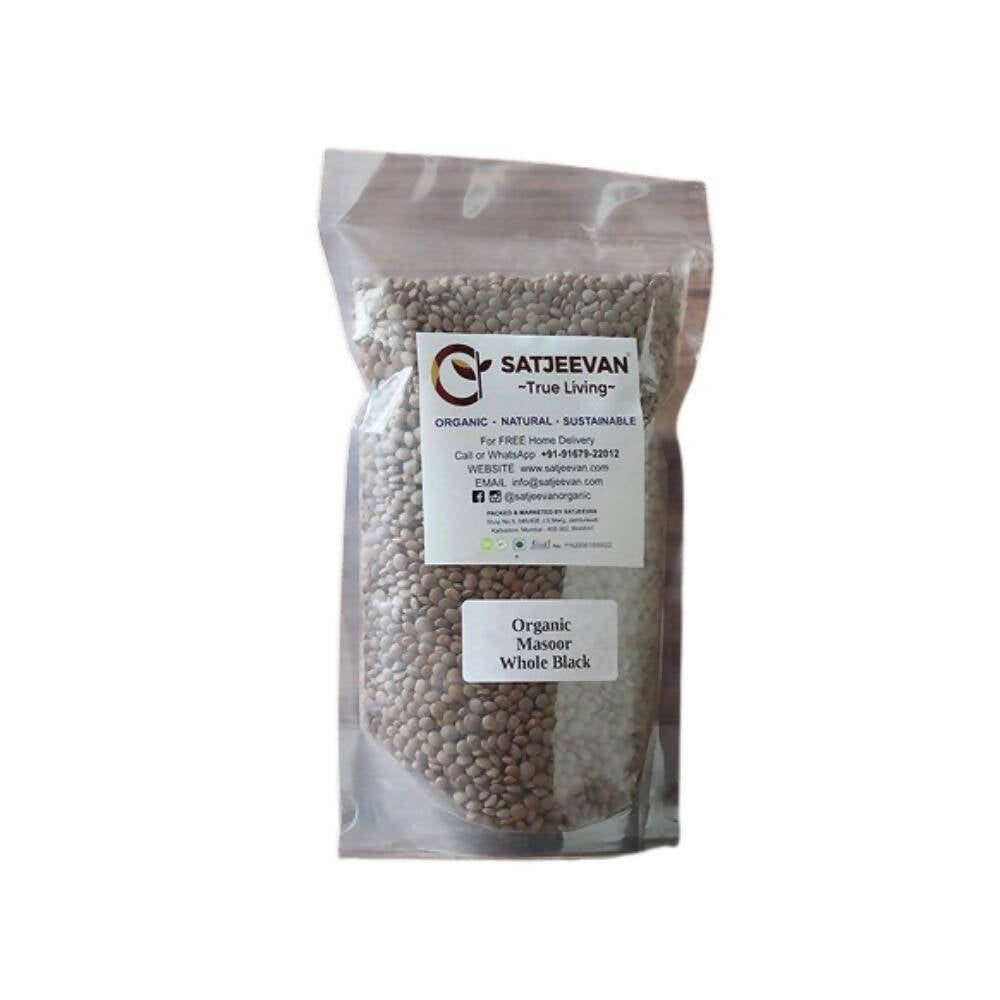 Satjeevan Organic Masoor Whole Black - Grab2buy