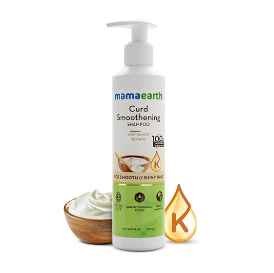 Mamaearth Curd Smoothening Shampoo for Smooth & Shiny Hair - Grab2buy
