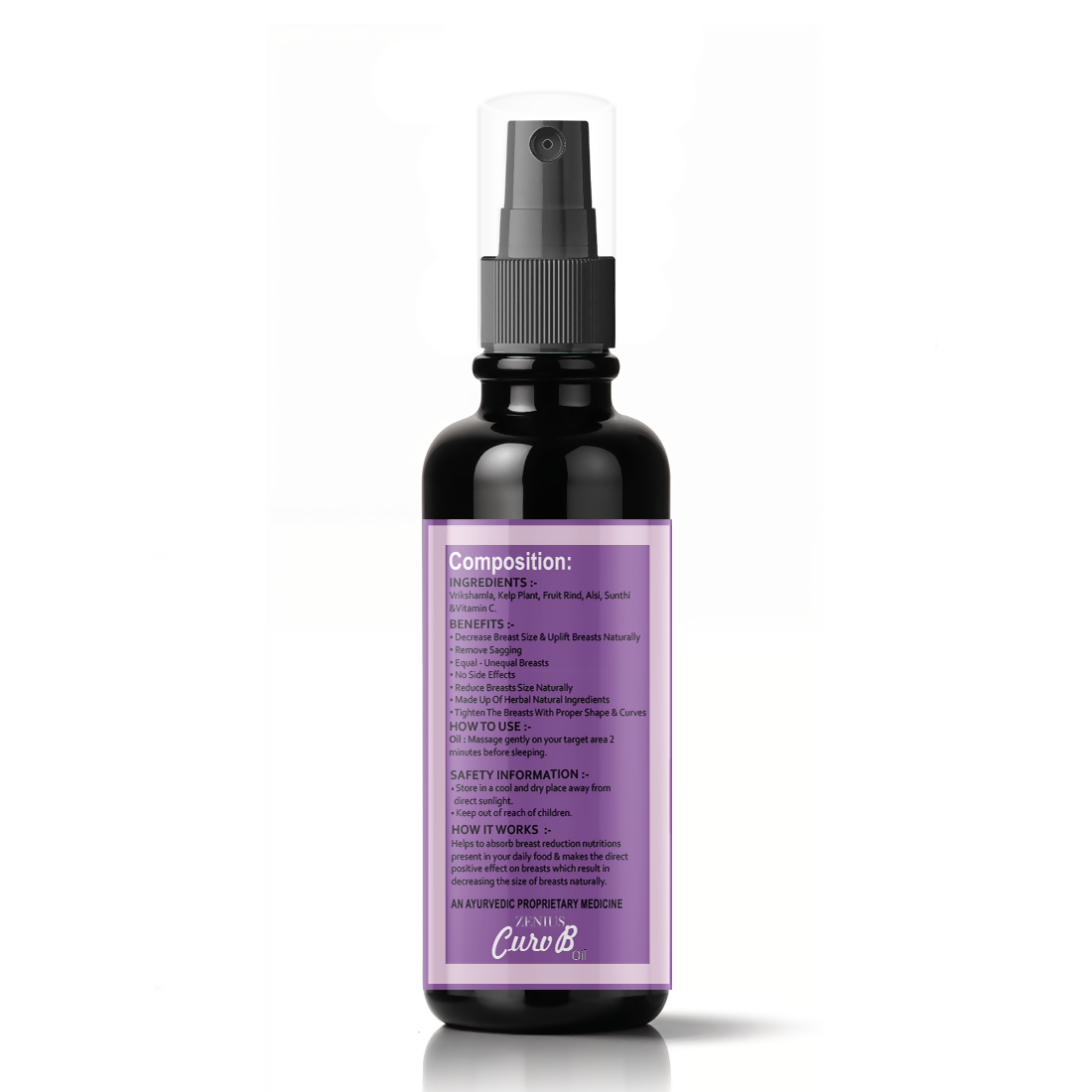 Zenius Curv B Oil for Breast Massage  Grab2Buy Zenius Grab2Buy