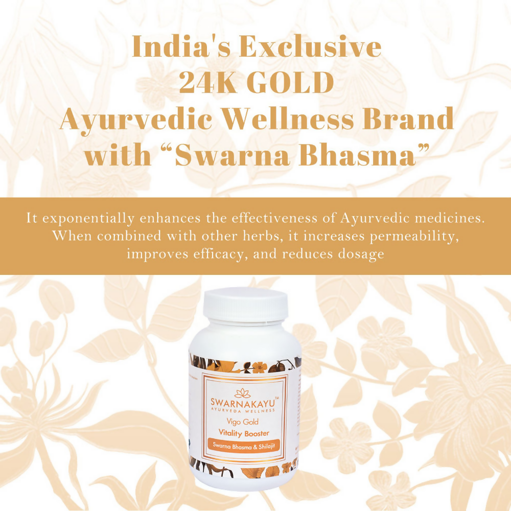 Swarnakayu Vigo Gold Vitality Booster Tablets With Swarna Bhasma & Sj 