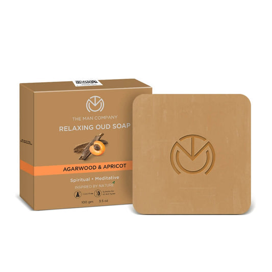 The Man Company Relaxing Oud Soap - Agarwood & Apricot 