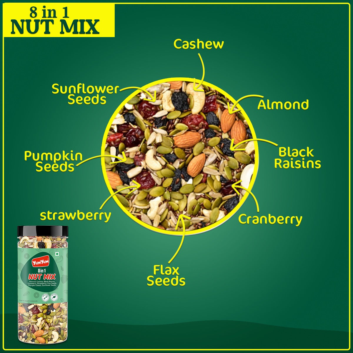Yum Yum 8 In 1 Nut Mix Jar  Grab2Buy Yum Yum Grab2Buy