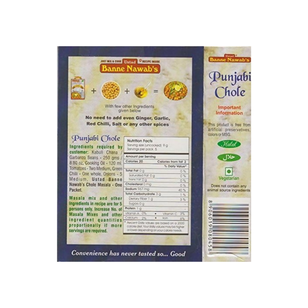 Ustad Banne Nawab's Punjabi Chole Garbanzo Gravy Mix  Grab2Buy Ustad Banne Nawab's Grab2Buy