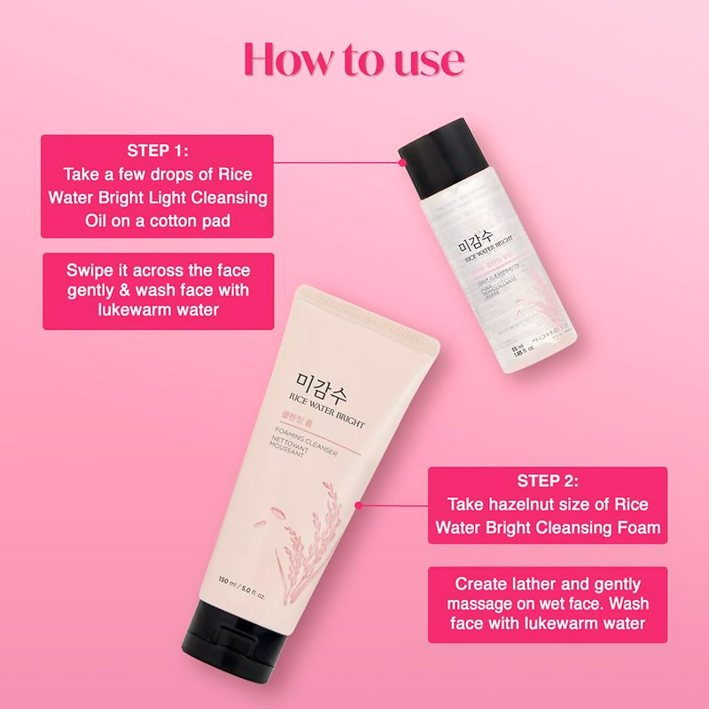 The Face Shop 2 Step Rice Water Bright Kit  Grab2Buy The Face Shop Grab2Buy