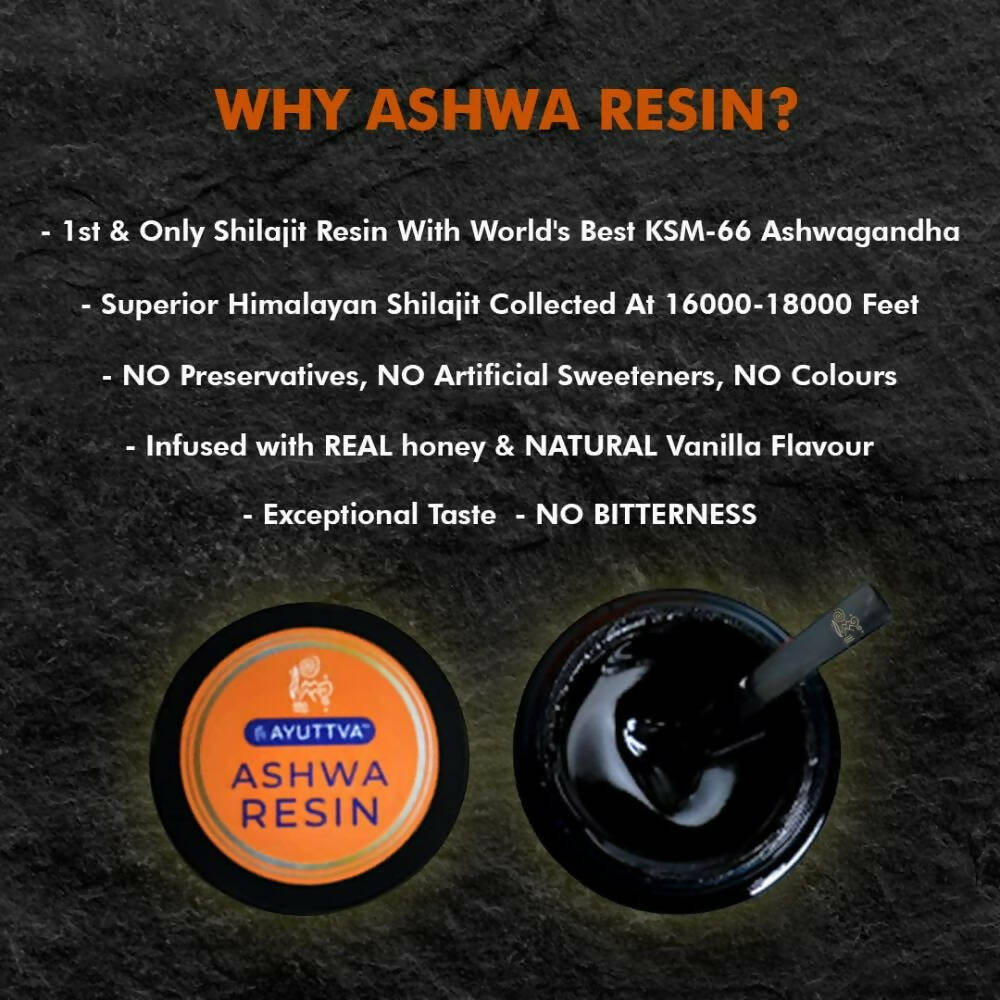 Ayuttva Ashwa Resin With Sj & KSM-66 Ashwagandha 