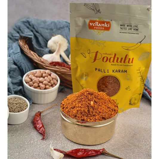 Vellanki Foods - Palli Karam Podi (Peanut Powder) With Garlic - Grab2buy