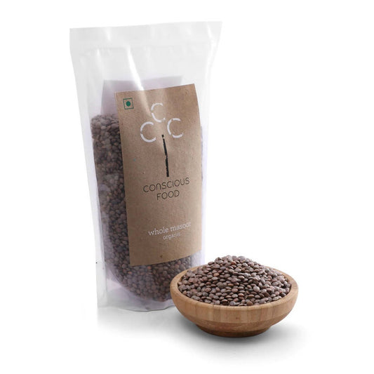 Conscious Food Organic Whole Red Lentil (Masoor Whole) 