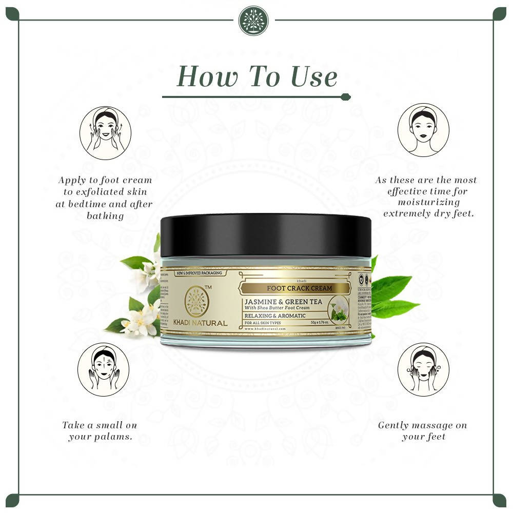 Khadi Natural Jasmine & Green Tea Foot Crack Cream  Grab2Buy Khadi Natural Grab2Buy