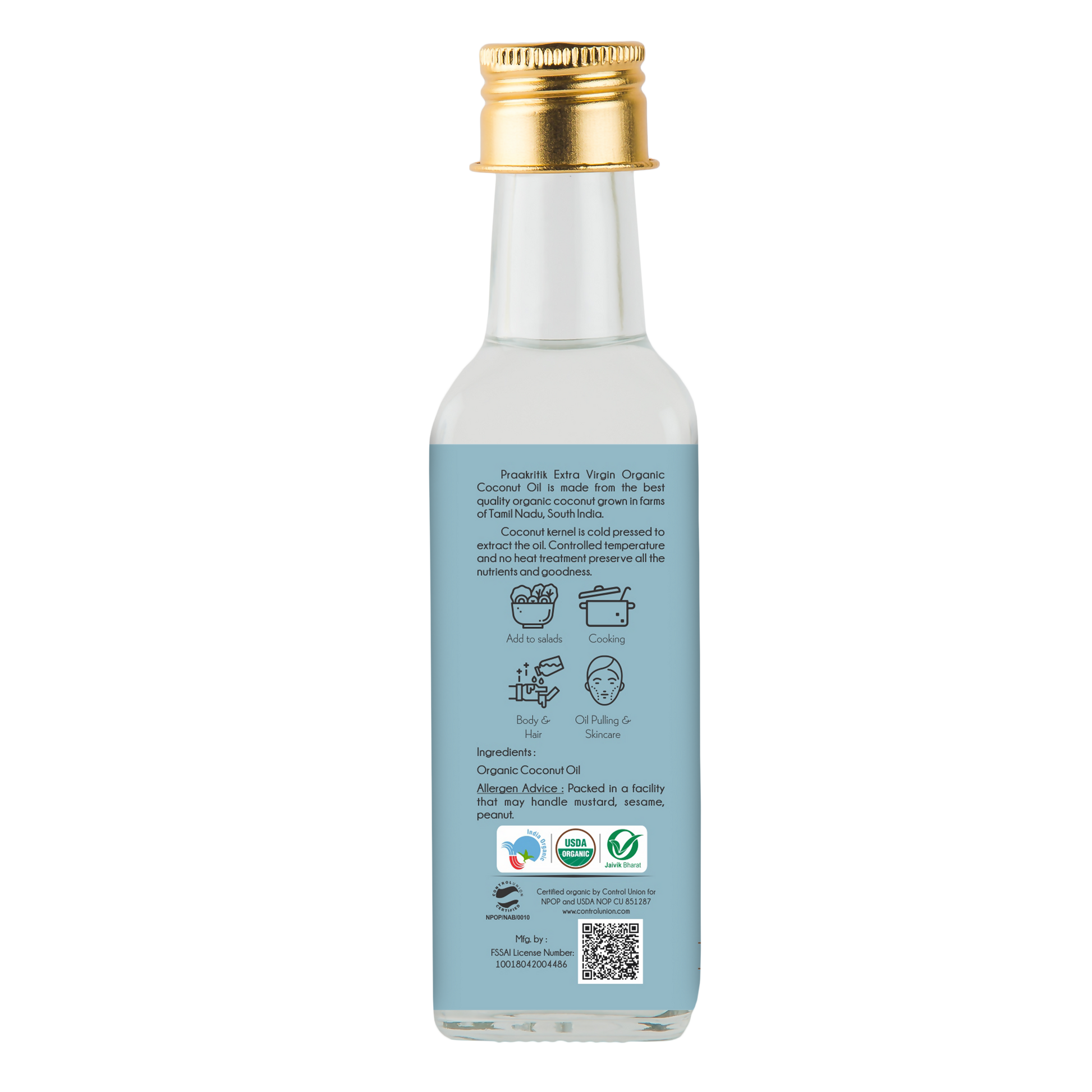 Praakritik Organic Extra Virgin Coconut Oil 