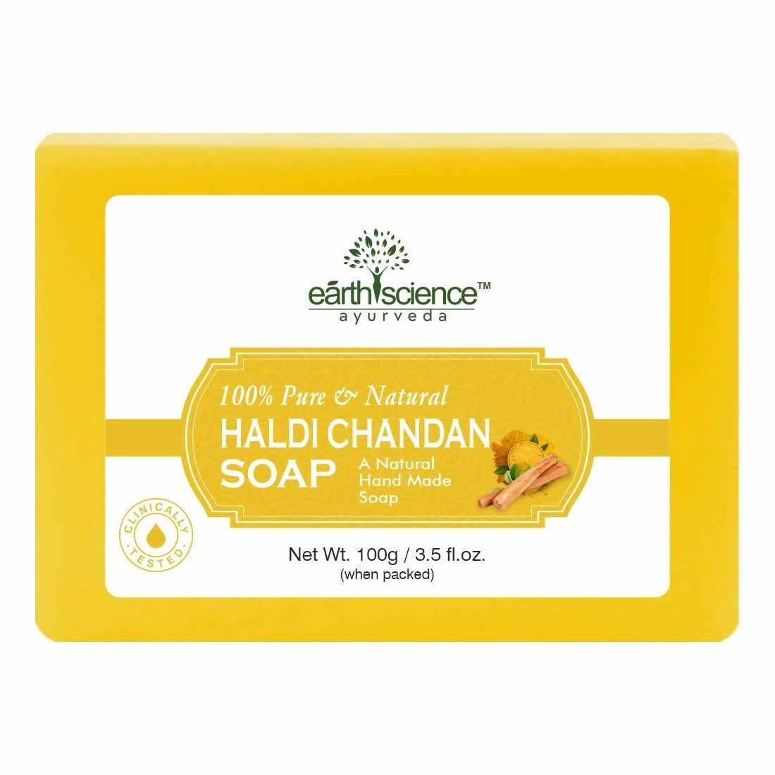 Earth Science Ayurveda Haldi Chandan Bath Soap 
