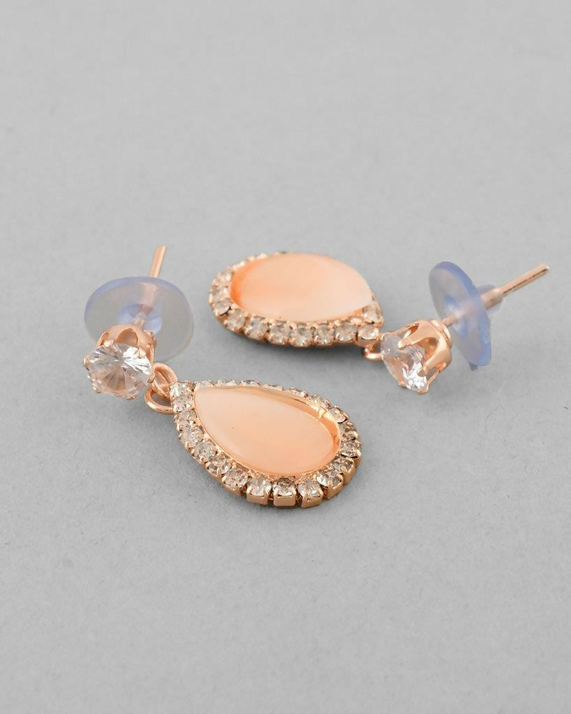 VOJ Gold Plated Yellow Stone With AD Stone Studded Chain Set - Grab2buy