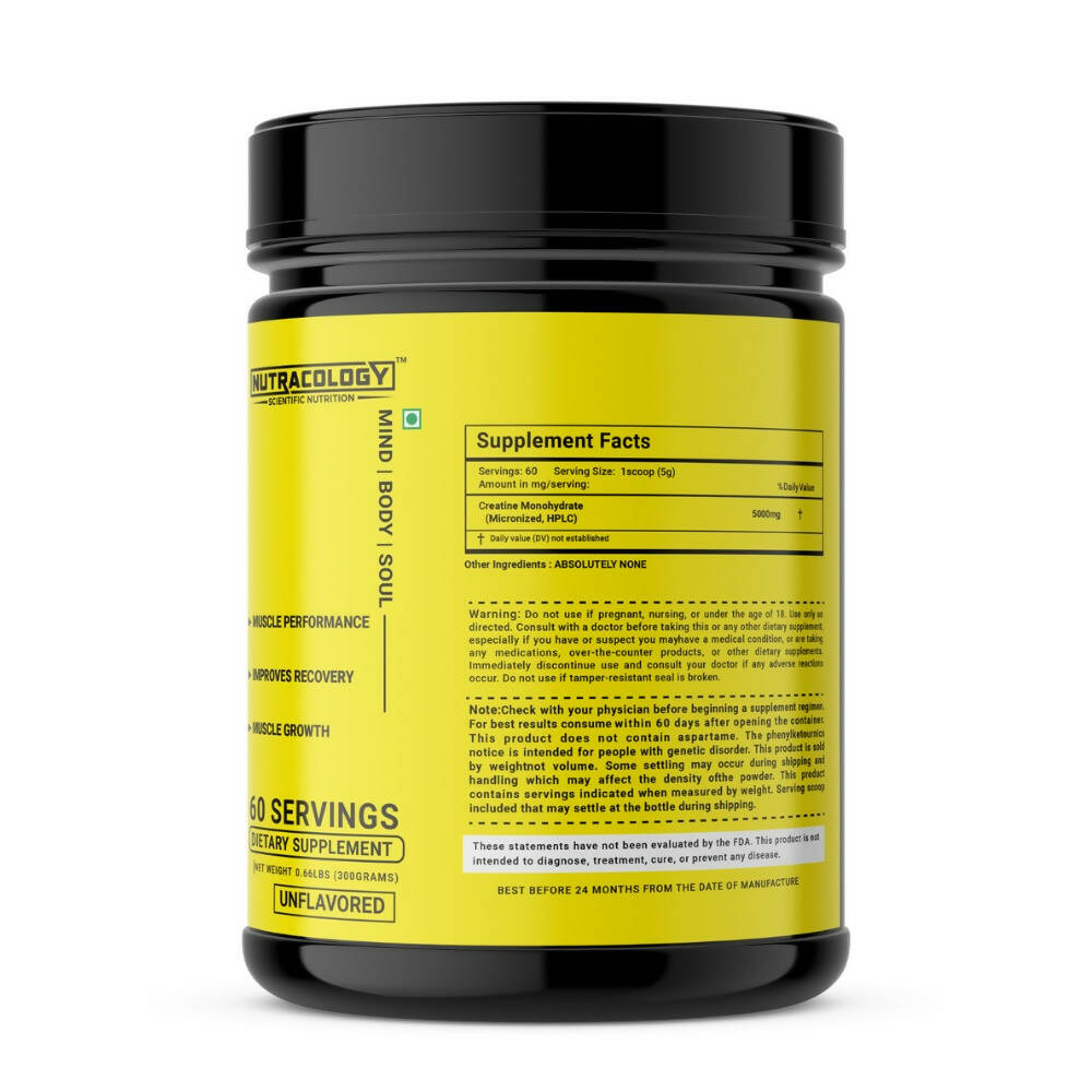 Nutracology Crea X 3.0 Micronized Creatine Powder Supports Athletic Performance & Power 