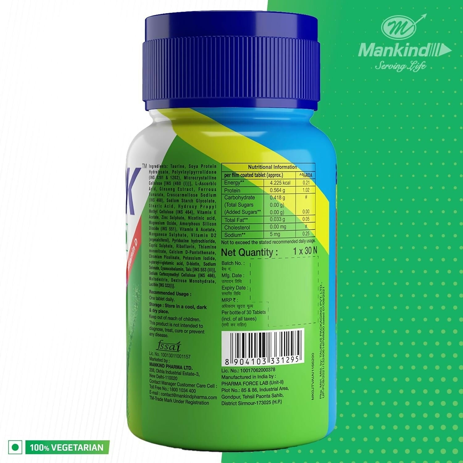 Health OK Multivitamin Tablets For Daily Energy, Vitamin D, C & Overall Health Genie India