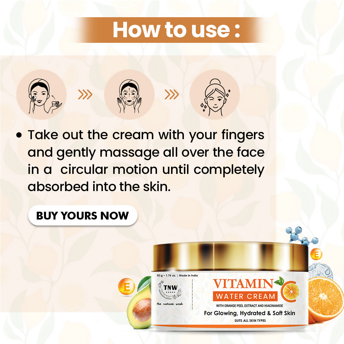 The Natural Wash Vitamin C Water Cream For Hydrated Skin  Grab2Buy The Natural Wash Grab2Buy