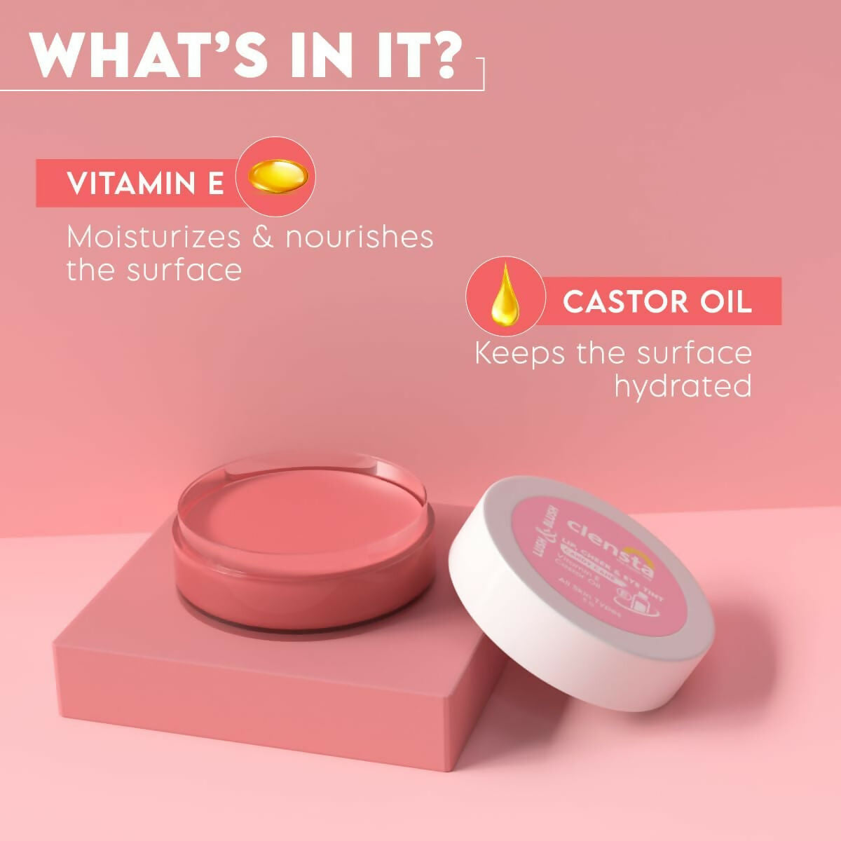Clensta Lip Cheek Tint - Candy Cane - Grab2buy