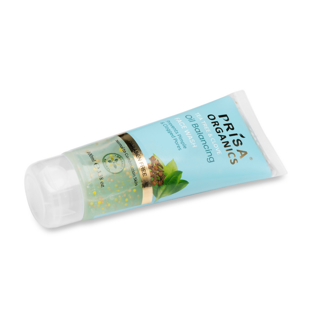 Prisa Organics Tea Tree & Clove, Oil Balancing Face Wash 