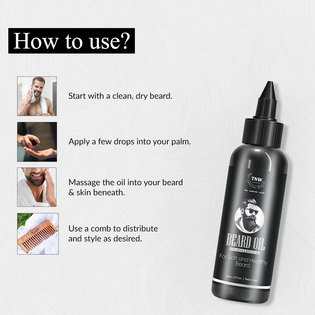 The Natural Wash Beard Oil For Smooth Hair Growth  Grab2Buy The Natural Wash Grab2Buy