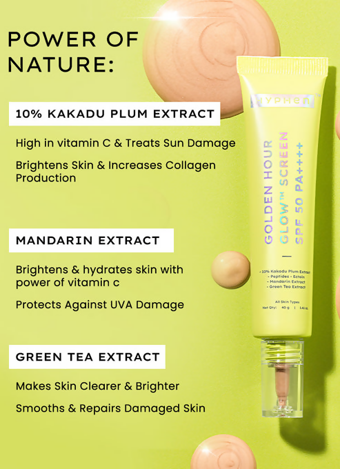 Hyphen By Kriti Sanon Golden Hour Glow Screen Spf 50 Pa+++ 